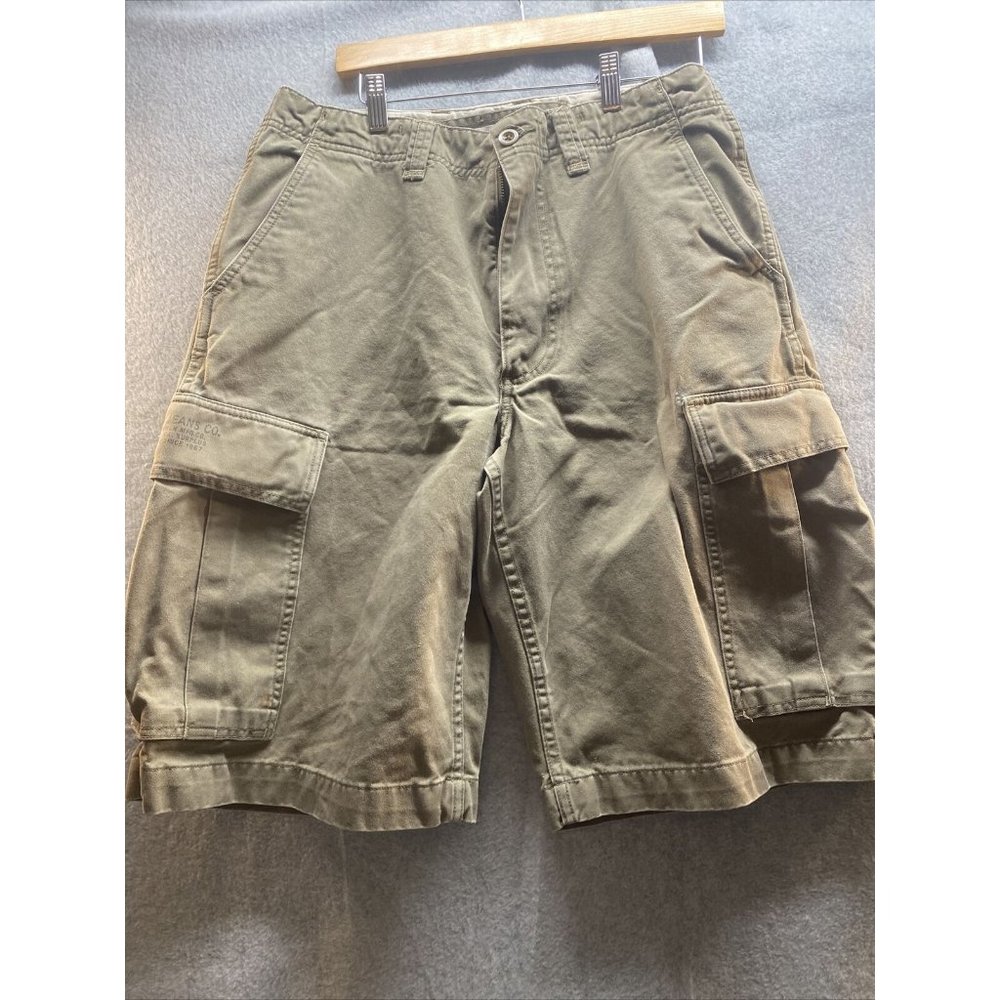 POLO JEAN COMPANY Men 33 SHORTS Pockets Olive Cargo Khaki Vintage Logo
